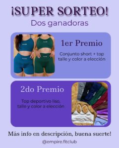 Sorteo de Empire Fit Club 🎉 Gana Ropa Deportiva de Tu Elección 🏋️‍♀️