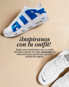 Imagen promocional del Concurso Innvictus 2025, donde los participantes pueden ganar una gift card de $150 MXN compartiendo una foto creativa con sus Nike Uptempo.