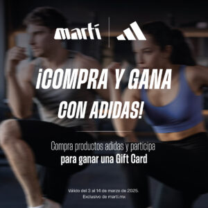 Gana una gift card con el concurso de Martí y adidas 2025