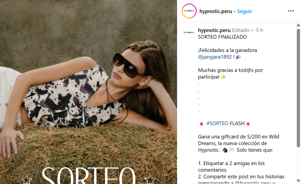 Hypnotic Ganadores Sorteo