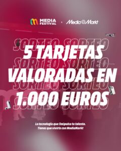 Gana una de las 5 tarjetas regalo de 200 euros con MediaMarkt